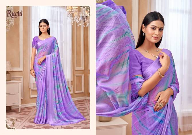 Cherry 42 By Ruchi Chiffon Daily Wear Sarees Suppliers In India